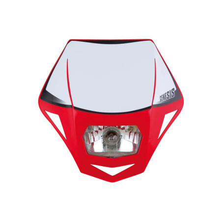 RACETECH front lamp GENESIS HUSQVARNA color red (12V/35W) -