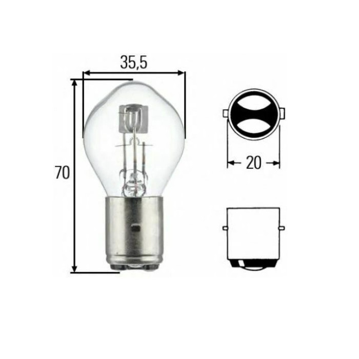 HELLA bulb S2 35/35 W 12V BA20D