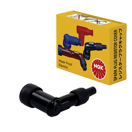 NGK spark plug tube bent (90) color black (NR 8302)