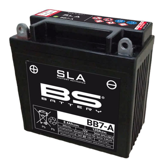 BS 2022/02 battery BB7-A (FA) (YB7-A) 12V 8AH 135X75X133 filled (120A) (6)
