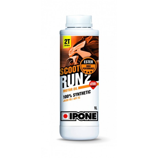 Ipone Scoot Run 2 fully synthetic oil 1L (strawberry)