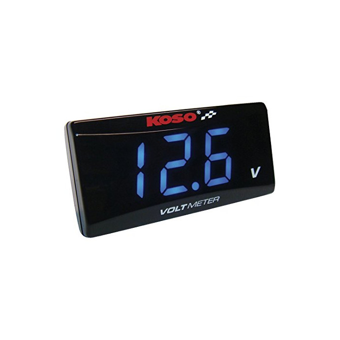 KOSO waterproof voltmeter model SUPER SLIM (blue display backlight) (EL)