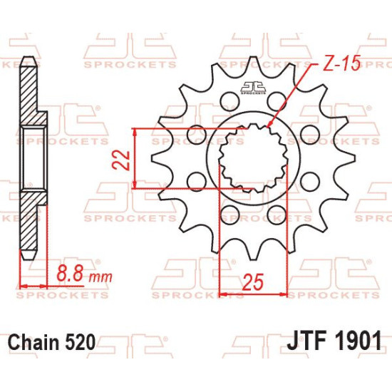 JT JTF1901.14RB PAVAROS ŽVAIGŽDUTĖ