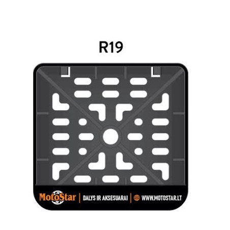 Scooter license plate frame with MotoStar logo 145x120mm