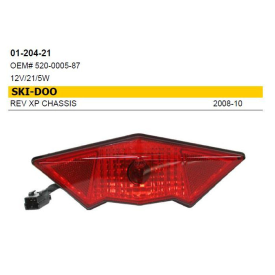 NACHMAN tail lamp SNOW SKI-DOO REV XP CHASSIS (08-10) 12V/21/5W