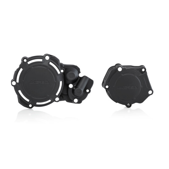 ACERBIS ENGINE COVERS (CLUTCH AND ALTERNATOR COVER GUARD) X-POWER YAMAHA YZ 250 '05-'26, FANTIC XX 250 '21-'26 BLACK