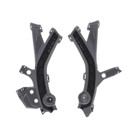 ACERBIS X-GRIP FRAME GUARDS SHERCO SE 125 / 250 / 300 '25-'26, SEF 250 / 300 / 450 '25-'26 COLOR GREY / BLACK
