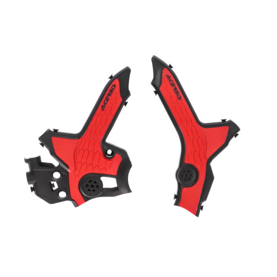 ACERBIS X-GRIP FRAME GUARDS HONDA CRF 250 L '21-'24, CRF 300 L '21-'26, CRF 300 RALLY '21-'24 RED/BLACK