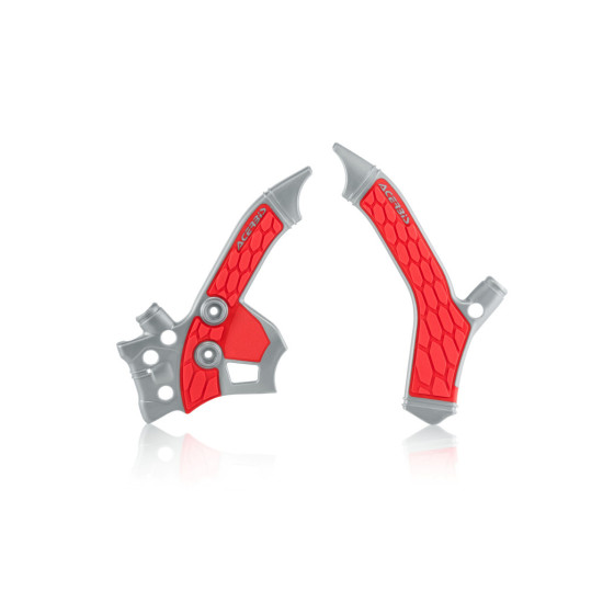 ACERBIS X-GRIP FRAME GUARDS HONDA CRF 250 L/M '13-'20, CRF 250 RALLY '17-'20 COLOR RED/GREY