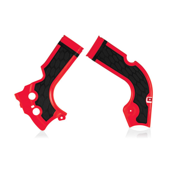 ACERBIS X-GRIP FRAME GUARDS HONDA CRF 250 R '14-'17, CRF 450 '13-'16 RED/BLACK