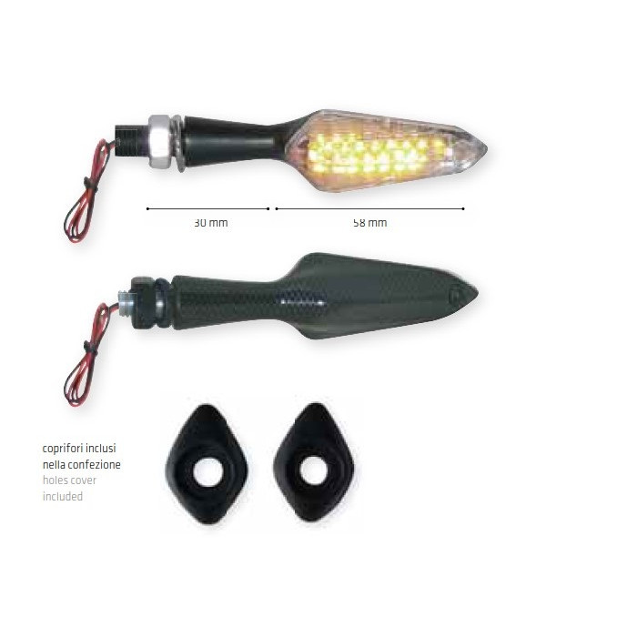 FAR turn signal LED (aluminum) (2 units) color black