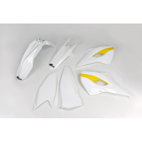 UFO PLASTIKINIŲ DALIŲ RINKINYS HUSQVARNA TE/FE 125/250/300/350/450 '15-'16 OEM SPALVA '15 (BALTA/GELTONA) (HU615E999)