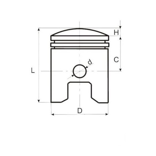 SMC / Barossa 250 53mm piston kit