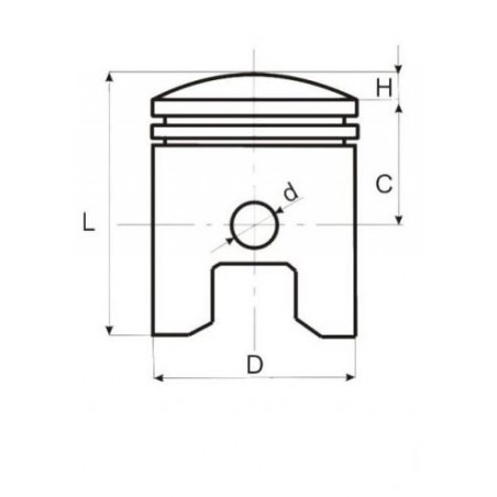 SMC / Barossa 250 53mm piston kit