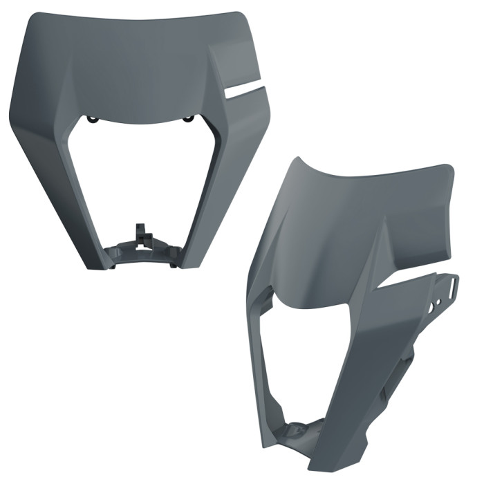 POLISPORT lamp plastic front KTM EXC / EXC-F / XC-W / XCF-W `17-19 color NARDO GREY (OEM design)