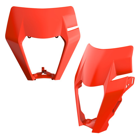 POLISPORT lempos plastikas priekis KTM EXC / EXC-F / XC-W / XCF-W `17-19 spalva oranžinė (OEM dizainas)