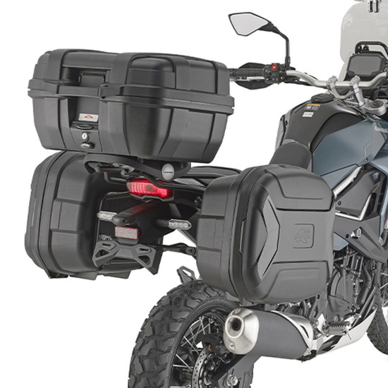 KAPPA 2026 / 06 STELAŻ KUFRÓW BOCZNYCH MONOKEY KAWASAKI KLE 500 / SE '26-, - RÓWNIEŻ POD KUFRY MONOKEY KMS K'MISSION ALU