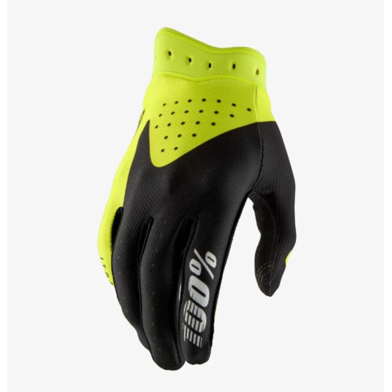 100 PROCENT RĘKAWICE CROSS / ENDURO ITRACK YOUTH BLACK / FLUO YELLOW KOLOR CZARNY / ŻÓŁTY FLUO ROZMIAR S