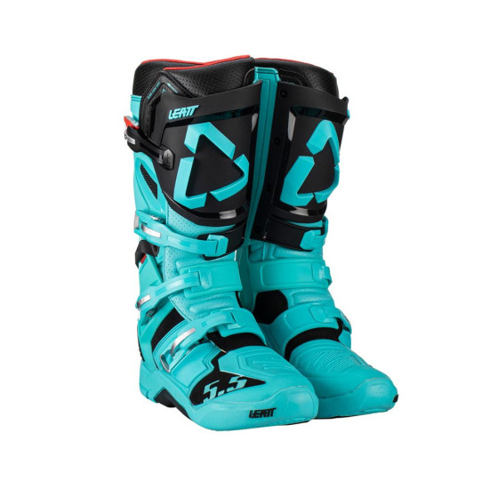 LEATT BUTY CROSS 5.5 FLEXLOCK BOOTS FUEL KOLOR NIEBIESKI / CZARNY ROZMIAR 44.5 / 29 cm