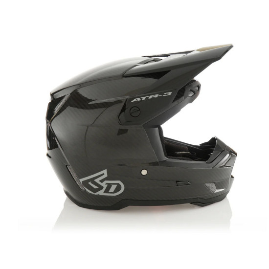 6D HELMETS KASK CROSS / ENDURO ATR-3 SOLID GLOSS BLACK KOLOR CZARNY / SZARY ROZMIAR S