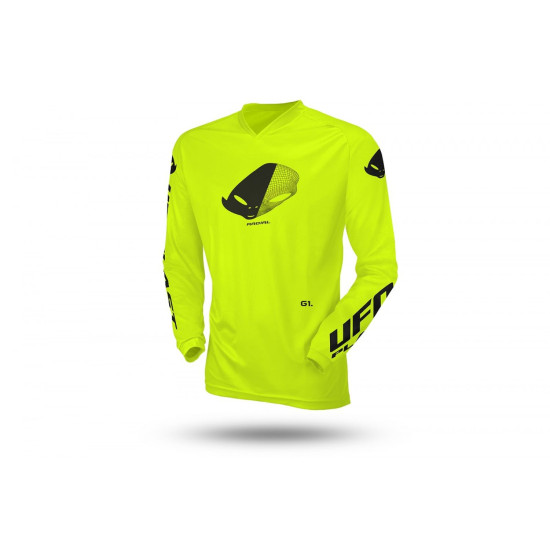 UFO RADIAL MARŠKINĖLIAI VAIKAMS / JAUNIMUI / VAIKIŠKI KRYŽIAUS SPALVOS, FLUO GELTONI, XXXS DYDIS