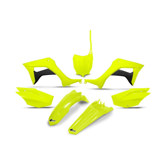 UFO 2026 / 05 KOMPLET PLASTIKÓW HONDA CRF 110F '19-26, CRF 125 '25-'27 KOLOR ŻÓŁTY FLUO