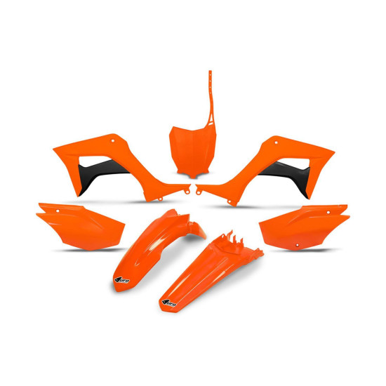UFO 2026 / 05 KOMPLET PLASTIKÓW HONDA CRF 110F '19-26, CRF 125 '25-'27 KOLOR POMARAŃCZOWY FLUO