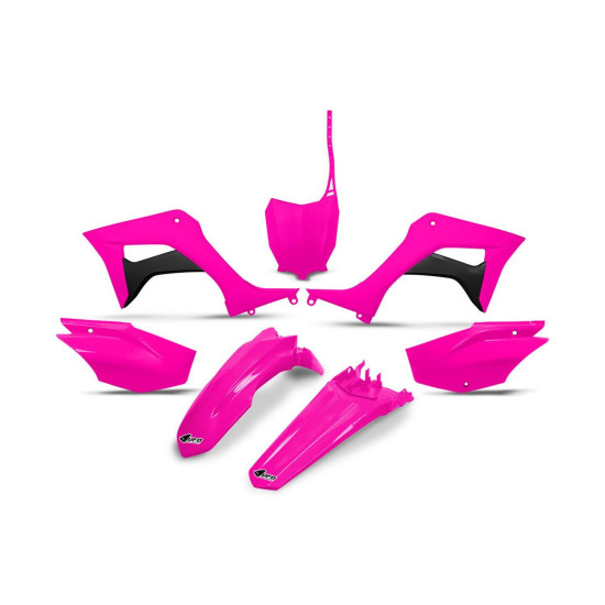 UFO 2026 / 05 KOMPLET PLASTIKÓW HONDA CRF 110F '19-26, CRF 125 '25-'27 KOLOR RÓŻOWY FLUO