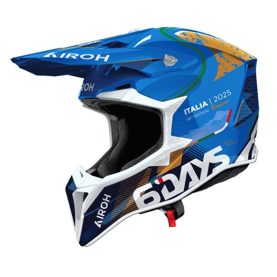 AIROH KASK CROSS / ENDURO / ATV / QUAD WRAAAP 6DAYS ITALY 2025 KOLOR NIEBIESKI / CZARNY / BIAŁY ROZMIAR M