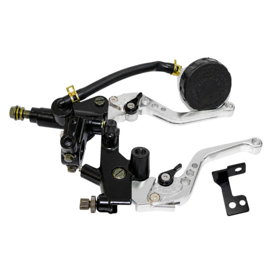 BRAKE PUMP AND CLUTCH LEVER SET POWER FORCE SILVER DHT000086