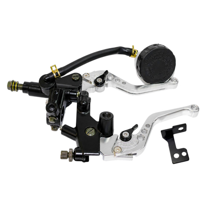 BRAKE PUMP AND CLUTCH LEVER SET POWER FORCE SILVER DHT000086