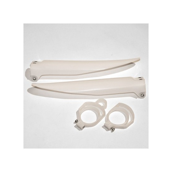 UFO front shock absorber guards KAWASAKI KX 85 '98-'13 color NEUTRAL (with guides)