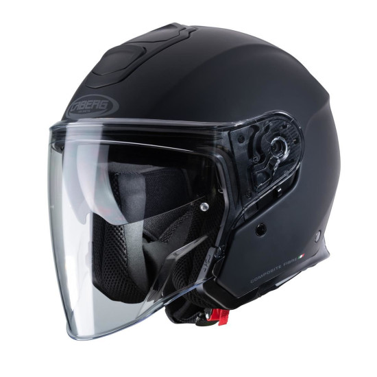CABERG ZZZZ WYPRZEDAŻ KASK OTWARTY JET OTWARTY FLYON MATT BLACK KOLOR CZARNY MAT ROZMIAR L (PINLOCK W ZESTAWIE)