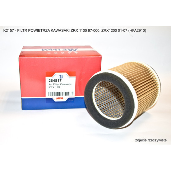 MIW (MEIWA) AIR FILTER KAWASAKI ZRX 1100 97-00, ZRX 1200 01-07 (HFA2910)