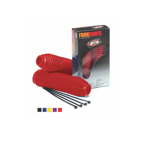 PROGRIP rubber shock absorber protectors PG2510 color RED (diameter 41/45MM) (PG2510/3) (2510-107)