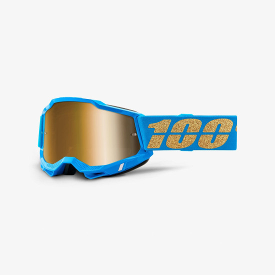 100 PERCENT SALE ACCURI 2 WATERLOO GOGGLES - TRUE GOLD LENS - BLUE/GOLD COLOR GOLD MIRROR LENS