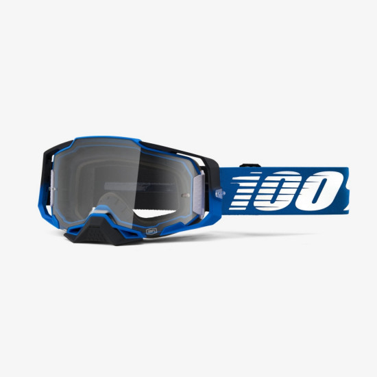 100 PERCENT ARMEGA ROCKCHUCK GOGGLES - CLEAR LENS - BLUE / BLACK / WHITE CLEAR LENS