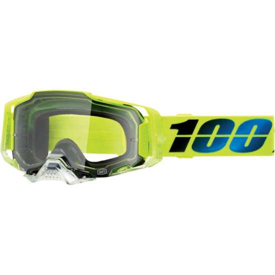 100 PERCENT ARMEGA KOROPI GOGGLES - CLEAR LENS - COLOR GREEN / BLUE TRANSPARENT LENS