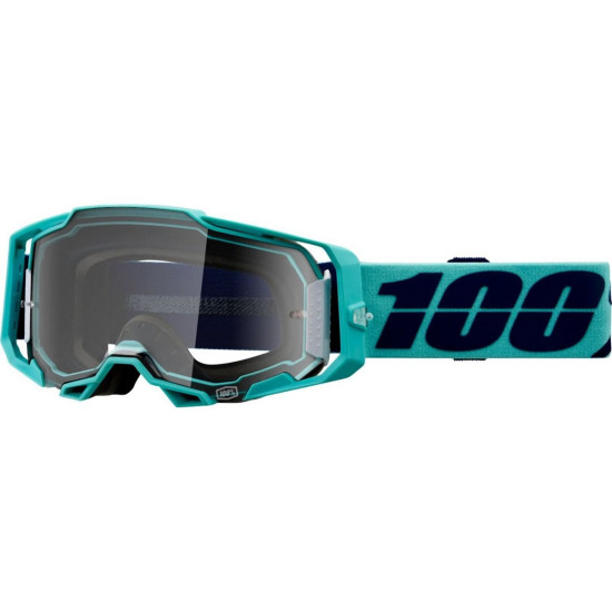 100 PERCENT ARMEGA ESTEREL GOGGLES - CLEAR LENS - BLUE COLOR, TRANSPARENT LENS