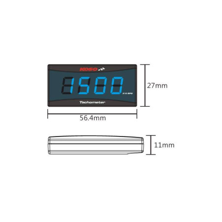 RPM counter digital blue Koso