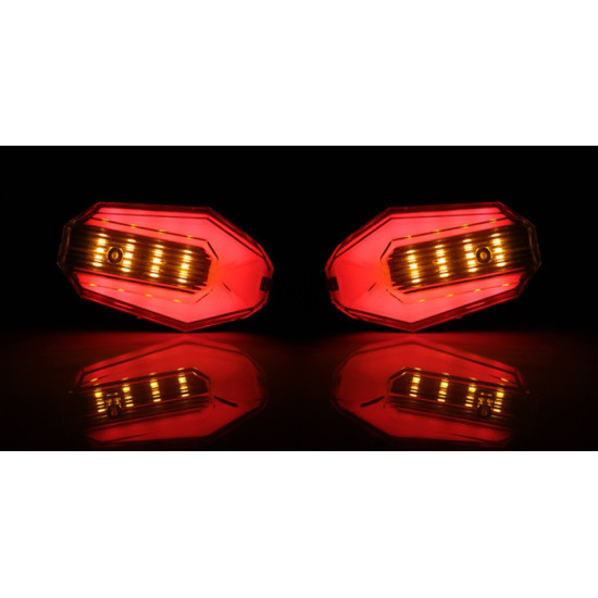 Led light turn signal with stop light rear 2pcs