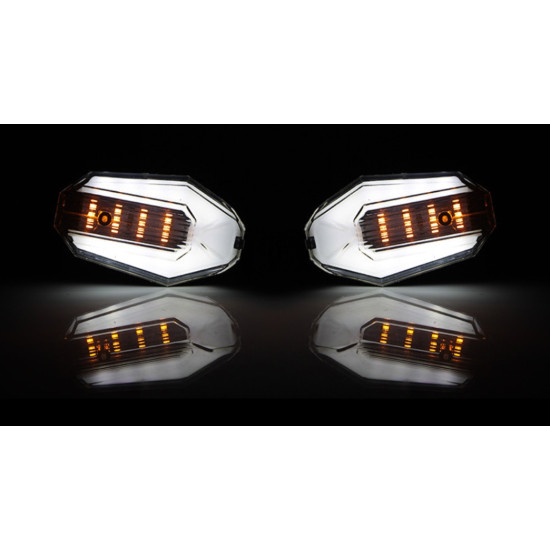 Led light turn signal with white light front 2pcs