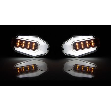 Led light turn signal with white light front 2pcs