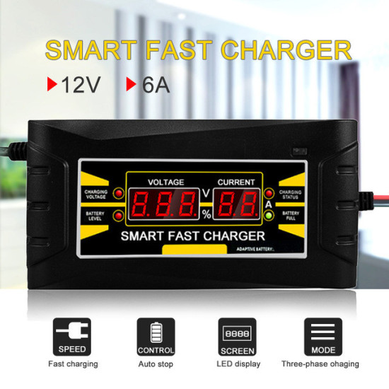 Intelligent LCD Display Charging 12 AH-100AH