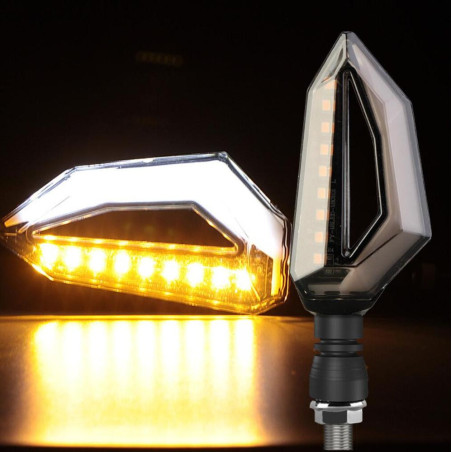 Led light turn signal with white light front 2pcs