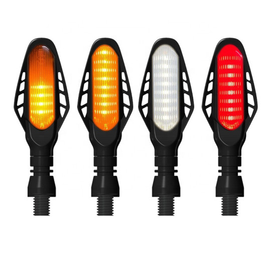 Led light turn signal with red light rear 2pcs homologation E4