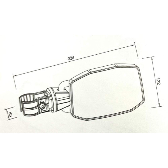 mirrors Can-am Polaris Cfmoto L+R with homologation E24