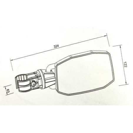 mirrors Can-am Polaris Cfmoto L+R with homologation E24