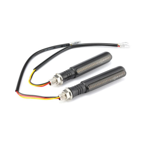 Flowing led light turn signal 2pcs orange homologation E54