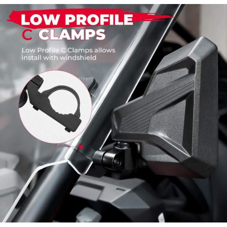 Side mirrors UTV Polaris Can-am 1,65 - 2